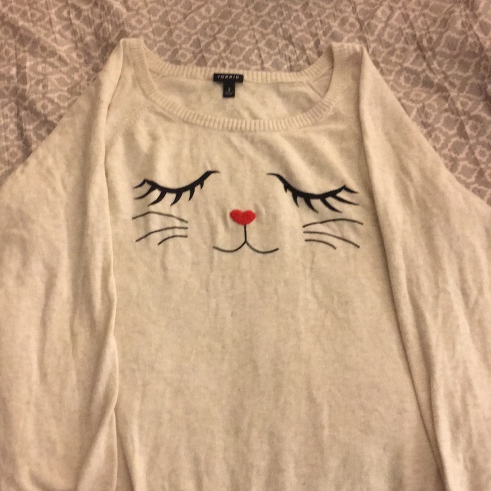 Torrid cat face sweater